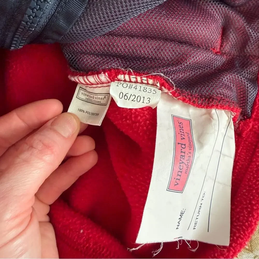 Vineyard Vines Fleece Vest Red and Blue Boys Size 6